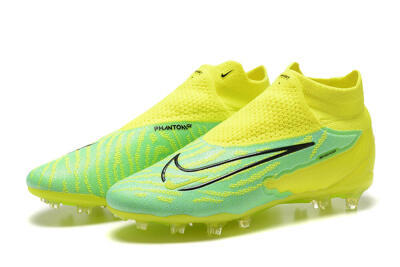 Men's Nike Phantom GX Elite DF Link FG Firm Ground High-Tops Football Boots - Yellow/Green/Black