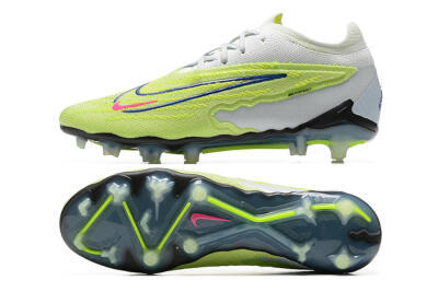 Men's Nike Phantom GX Elite FG Firm Ground Low-Tops Football Boots - Green/White/Blue