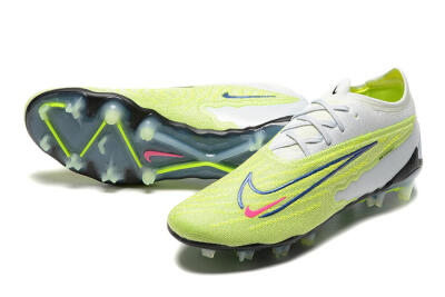 Men's Nike Phantom GX Elite FG Firm Ground Low-Tops Football Boots - Green/White/Blue
