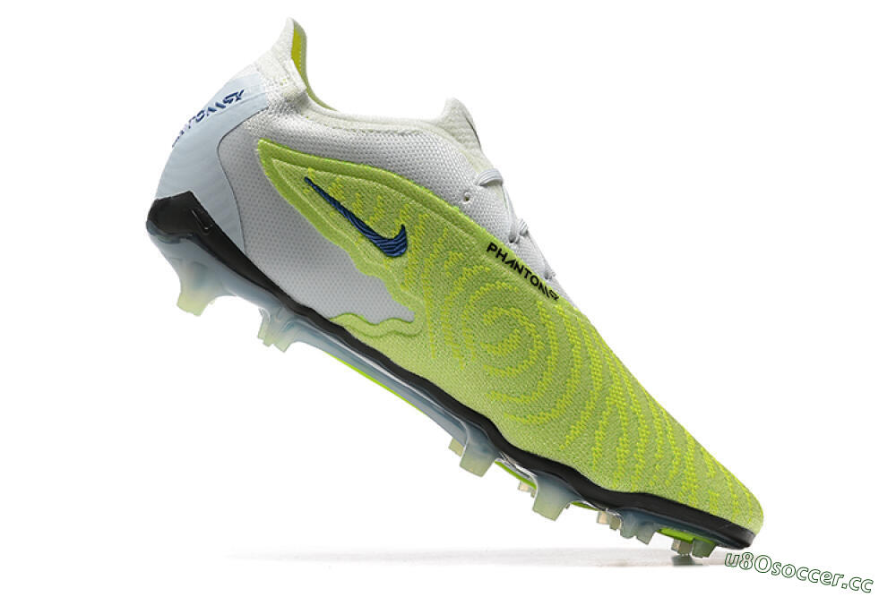 Men's Nike Phantom GX Elite FG Firm Ground Low-Tops Football Boots - Green/White/Blue 6
