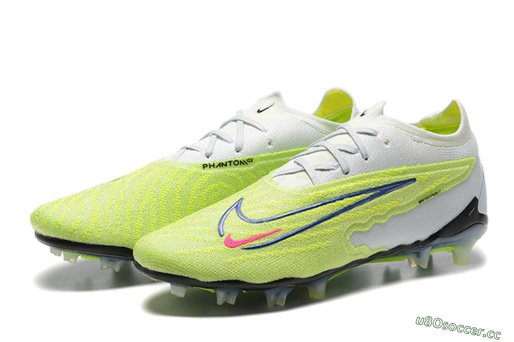 Men's Nike Phantom GX Elite FG Firm Ground Low-Tops Football Boots - Green/White/Blue 9
