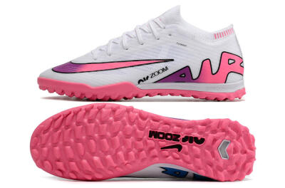 Unisex Nike Mercurial Vapor 15 Elite TF Artificial Turf Low-Tops Football Shoes - White/Pink