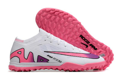 Unisex Nike Mercurial Vapor 15 Elite TF Artificial Turf Low-Tops Football Shoes - White/Pink