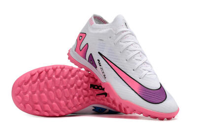 Unisex Nike Mercurial Vapor 15 Elite TF Artificial Turf Low-Tops Football Shoes - White/Pink