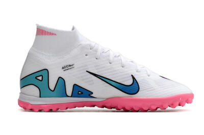 Unisex Nike Mercurial Superfly 9 Elite TF Artificial Turf High-Tops Football Shoes - White/Pink