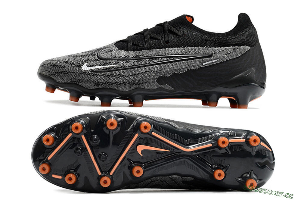 Men's Nike Phantom GX Elite AG Artificial Grass Low-Tops Football Boots - Black/Grey 1