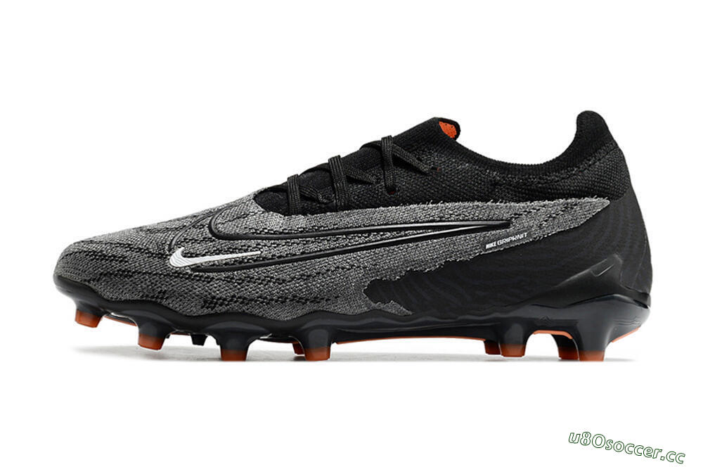 Men's Nike Phantom GX Elite AG Artificial Grass Low-Tops Football Boots - Black/Grey 0