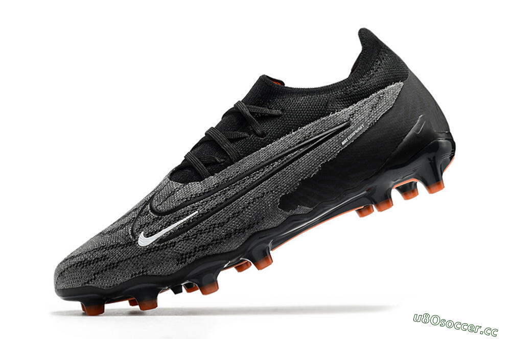 Men's Nike Phantom GX Elite AG Artificial Grass Low-Tops Football Boots - Black/Grey 5