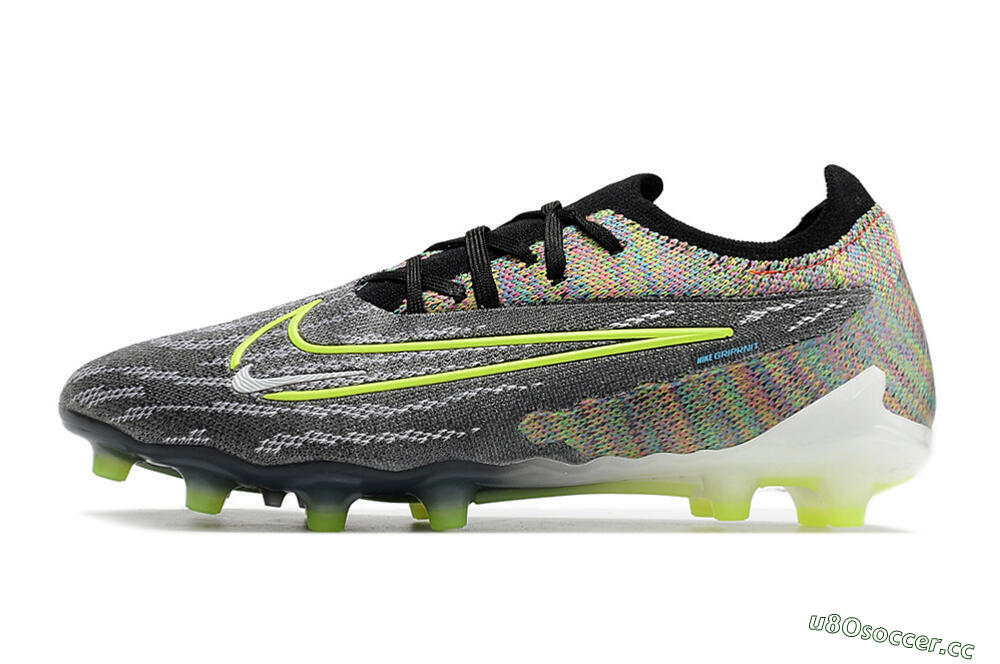Men's Nike Phantom GX Elite AG Artificial Grass Low-Tops Football Boots - Grey/Green 0