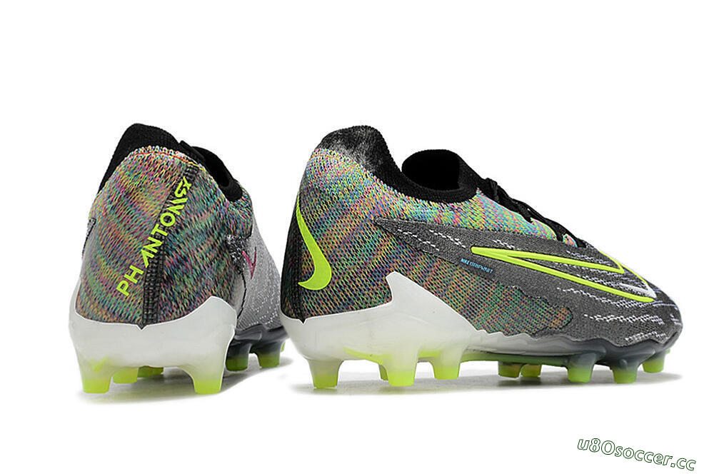 Men's Nike Phantom GX Elite AG Artificial Grass Low-Tops Football Boots - Grey/Green 6