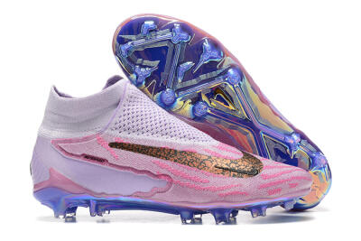Men's Nike Phantom GX Elite DF FG Firm Ground High-Tops Football Boots - Pink/Purple