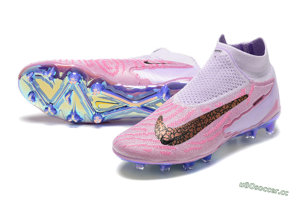 Men's Nike Phantom GX Elite DF FG Firm Ground High-Tops Football Boots - Pink/Purple 3
