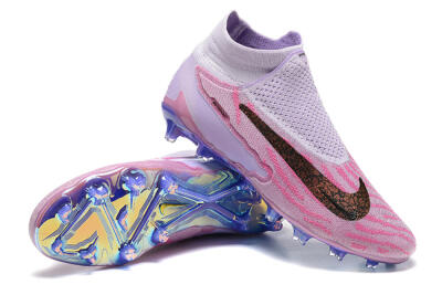 Men's Nike Phantom GX Elite DF FG Firm Ground High-Tops Football Boots - Pink/Purple