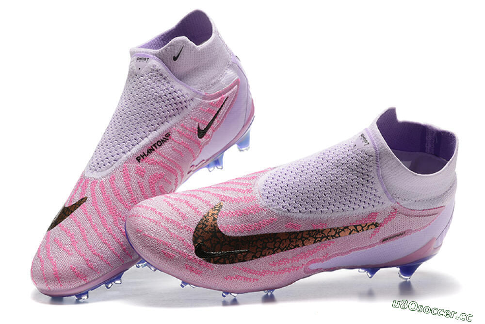 Men's Nike Phantom GX Elite DF FG Firm Ground High-Tops Football Boots - Pink/Purple 5