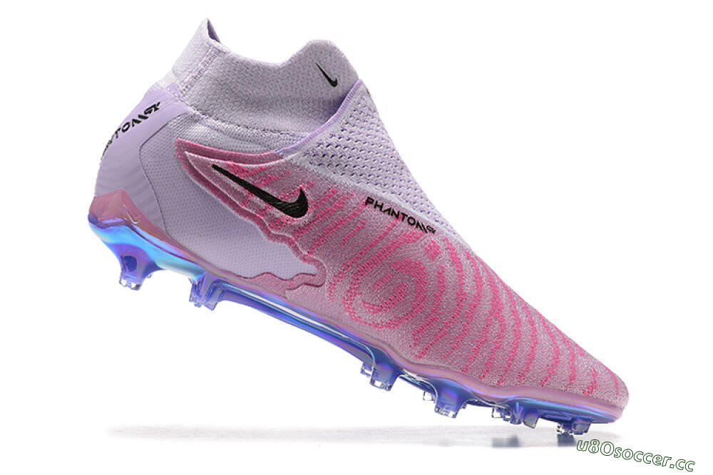 Men's Nike Phantom GX Elite DF FG Firm Ground High-Tops Football Boots - Pink/Purple 6