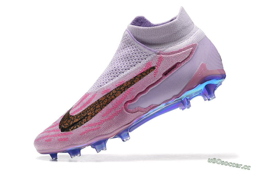 Men's Nike Phantom GX Elite DF FG Firm Ground High-Tops Football Boots - Pink/Purple 7