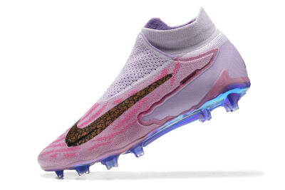 Men's Nike Phantom GX Elite DF FG Firm Ground High-Tops Football Boots - Pink/Purple