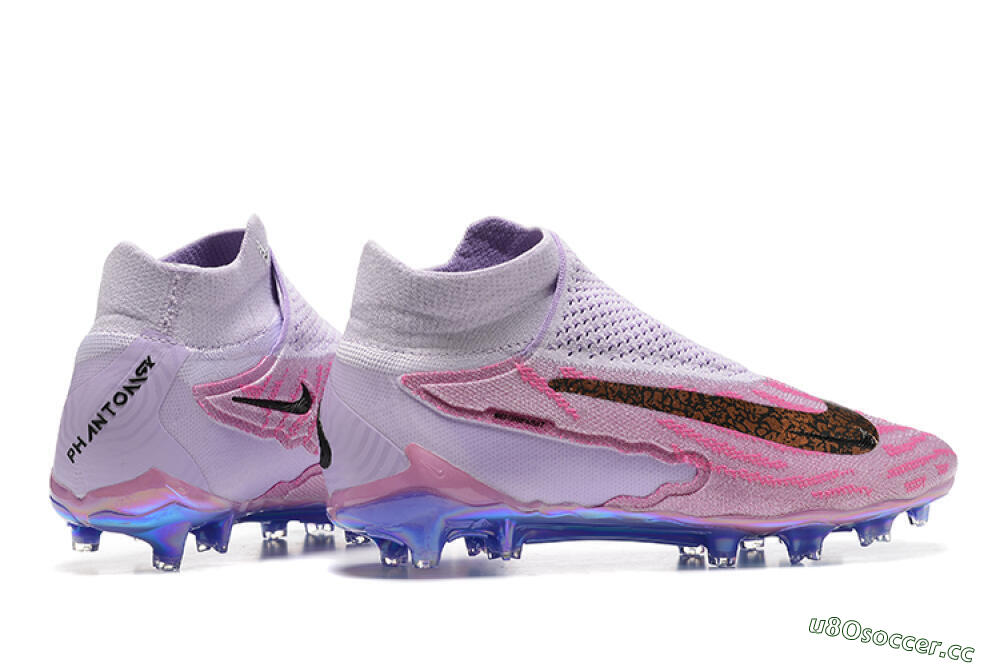 Men's Nike Phantom GX Elite DF FG Firm Ground High-Tops Football Boots - Pink/Purple 8