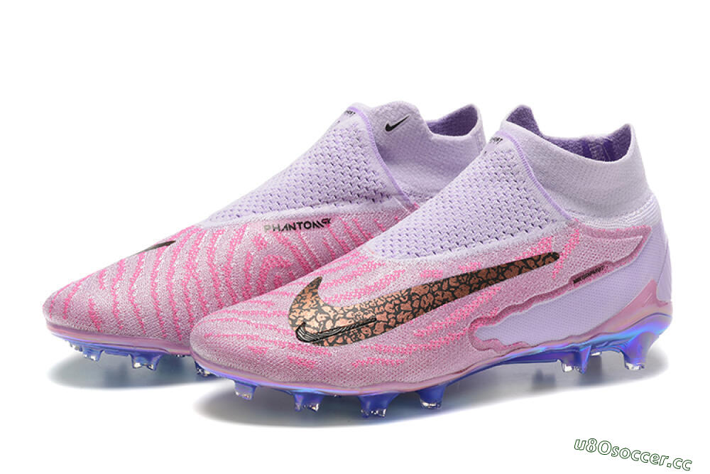 Men's Nike Phantom GX Elite DF FG Firm Ground High-Tops Football Boots - Pink/Purple 9