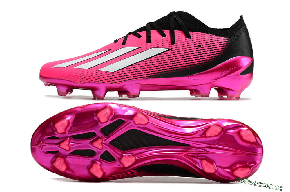 Men's Adidas X Speedportal .1 FG Firm Ground Low-Tops Football Boots - Pink/White/Black 1