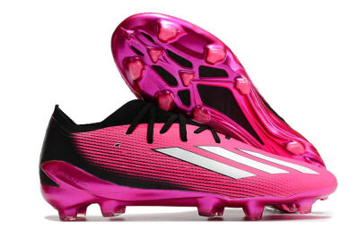 Men's Adidas X Speedportal .1 FG Firm Ground Low-Tops Football Boots - Pink/White/Black