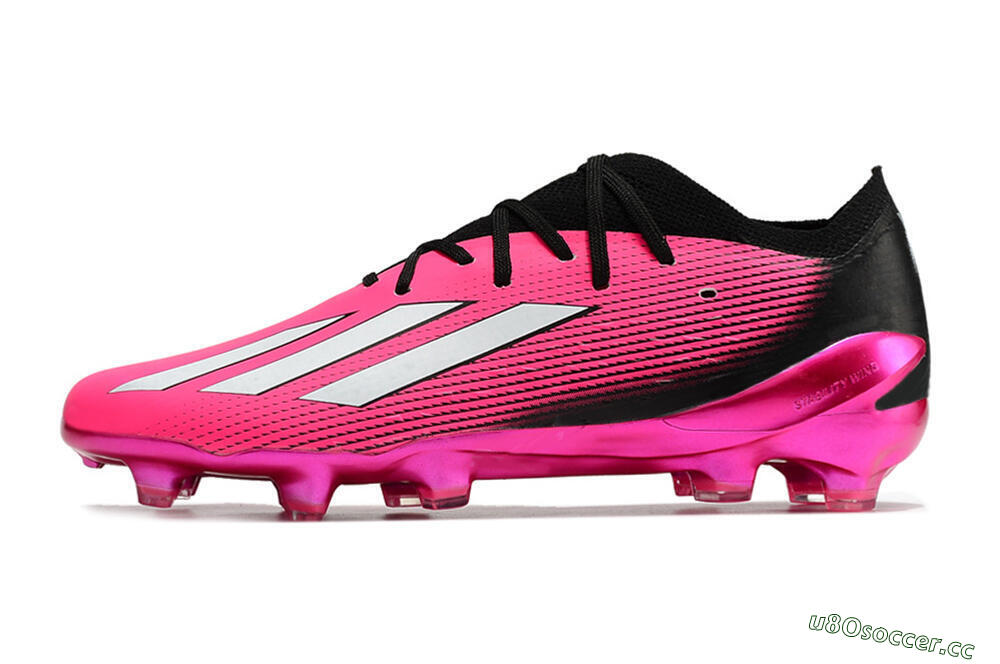 Men's Adidas X Speedportal .1 FG Firm Ground Low-Tops Football Boots - Pink/White/Black 0