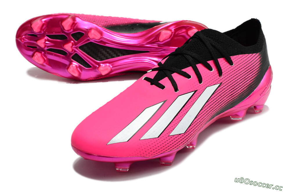 Men's Adidas X Speedportal .1 FG Firm Ground Low-Tops Football Boots - Pink/White/Black 3