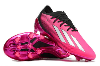 Men's Adidas X Speedportal .1 FG Firm Ground Low-Tops Football Boots - Pink/White/Black