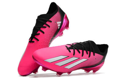 Men's Adidas X Speedportal .1 FG Firm Ground Low-Tops Football Boots - Pink/White/Black