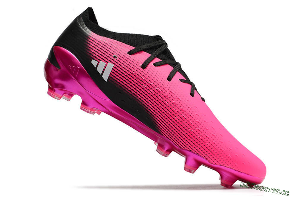 Men's Adidas X Speedportal .1 FG Firm Ground Low-Tops Football Boots - Pink/White/Black 6