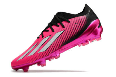 Men's Adidas X Speedportal .1 FG Firm Ground Low-Tops Football Boots - Pink/White/Black