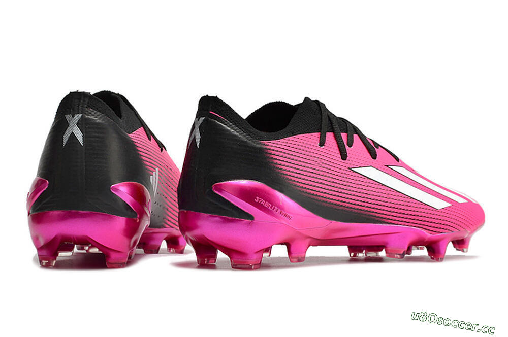 Men's Adidas X Speedportal .1 FG Firm Ground Low-Tops Football Boots - Pink/White/Black 8