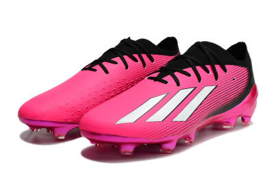 Men's Adidas X Speedportal .1 FG Firm Ground Low-Tops Football Boots - Pink/White/Black
