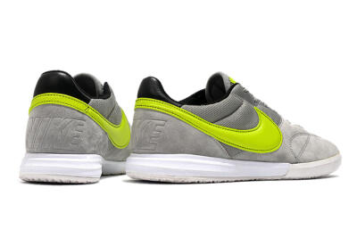 Men's Nike Premier 2 Sala IC Indoor & Futsal Low-Tops Football Shoes - Grey/Green/Black