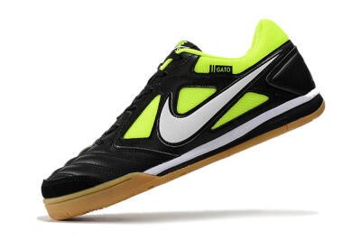 Men's Nike SB Gato IC Indoor & Futsal Low-Tops Football Shoes - Black/Green/White