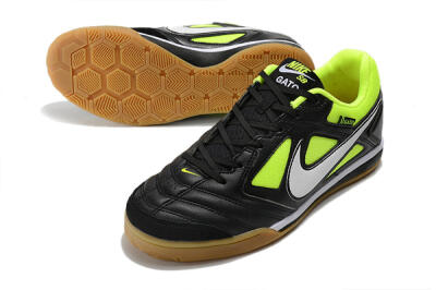 Men's Nike SB Gato IC Indoor & Futsal Low-Tops Football Shoes - Black/Green/White