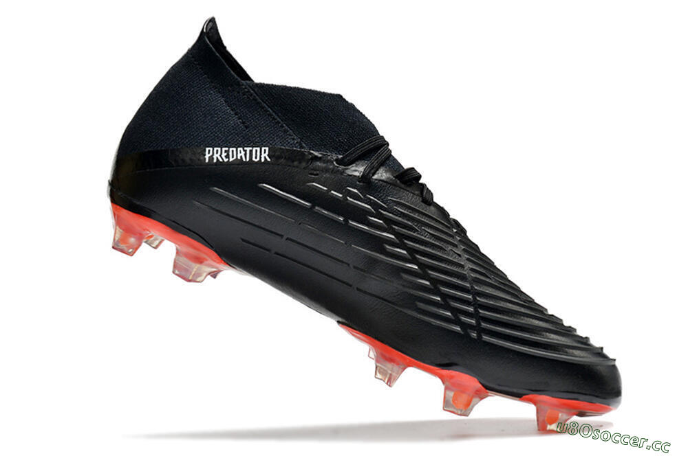 Men's Adidas Predator Edge.1 FG Firm Ground High-Tops Football Boots - Black/White 5