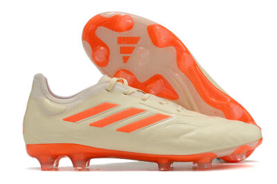 Men's Adidas Copa Pure.1 FG Firm Ground Low-Tops Football Boots - Beige/Orange