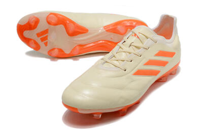 Men's Adidas Copa Pure.1 FG Firm Ground Low-Tops Football Boots - Beige/Orange