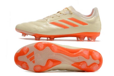 Men's Adidas Copa Pure.1 FG Firm Ground Low-Tops Football Boots - Beige/Orange
