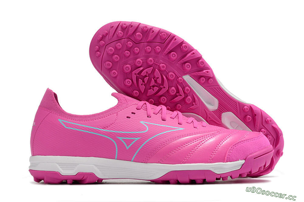 Men's Mizuno Morelia Neo Sala β Japan TF Artificial Turf Low-Tops Football Shoes - Pink/Blue 2