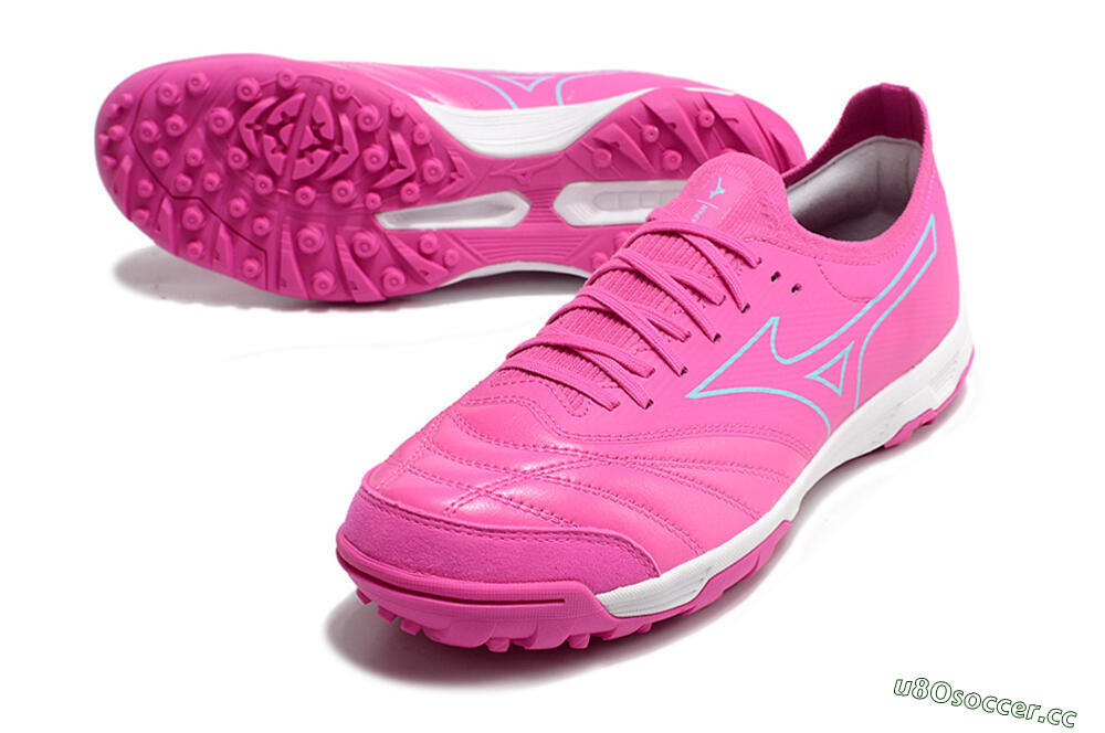 Men's Mizuno Morelia Neo Sala β Japan TF Artificial Turf Low-Tops Football Shoes - Pink/Blue 3