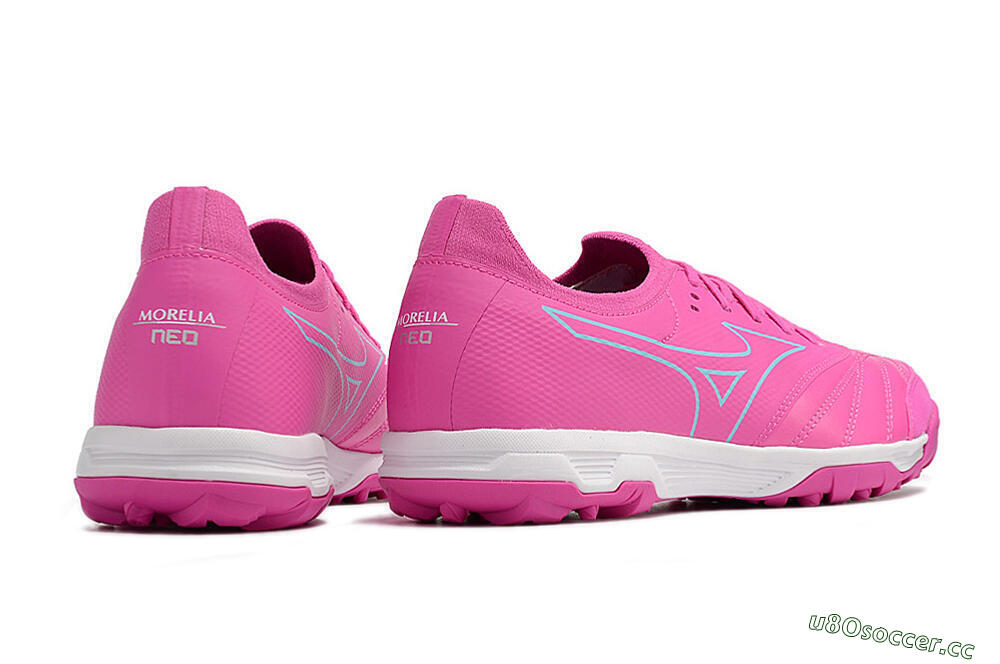 Men's Mizuno Morelia Neo Sala β Japan TF Artificial Turf Low-Tops Football Shoes - Pink/Blue 6