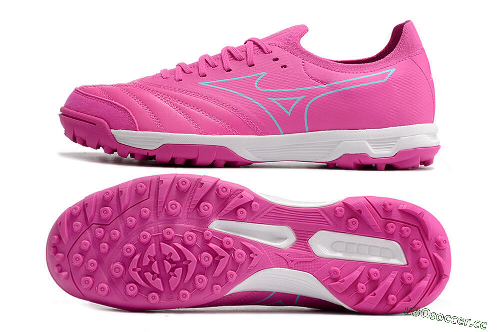 Men's Mizuno Morelia Neo Sala β Japan TF Artificial Turf Low-Tops Football Shoes - Pink/Blue 1