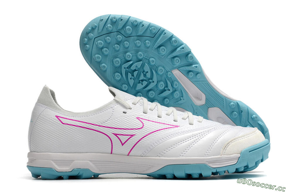 Men's Mizuno Morelia Neo Sala β Japan TF Artificial Turf Low-Tops Football Shoes - White/Blue/Red 2