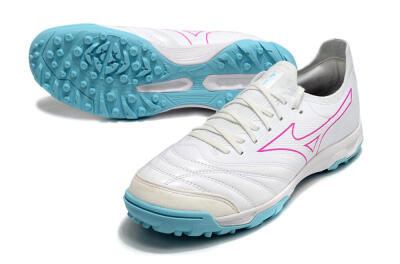 Men's Mizuno Morelia Neo Sala β Japan TF Artificial Turf Low-Tops Football Shoes - White/Blue/Red