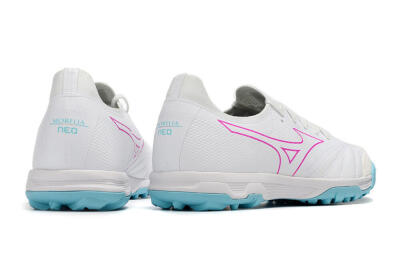 Men's Mizuno Morelia Neo Sala β Japan TF Artificial Turf Low-Tops Football Shoes - White/Blue/Red