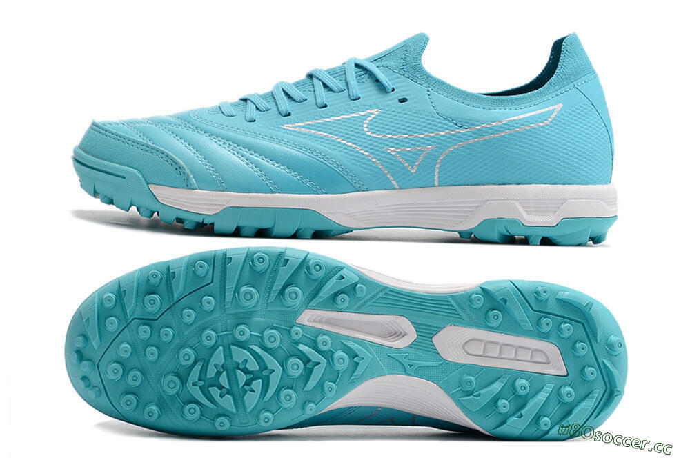 Men's Mizuno Morelia Neo Sala β Japan TF Artificial Turf Low-Tops Football Shoes - Blue/White 1