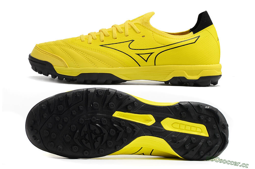 Men's Mizuno Morelia Neo Sala β Japan TF Artificial Turf Low-Tops Football Shoes - Yellow/Black 1