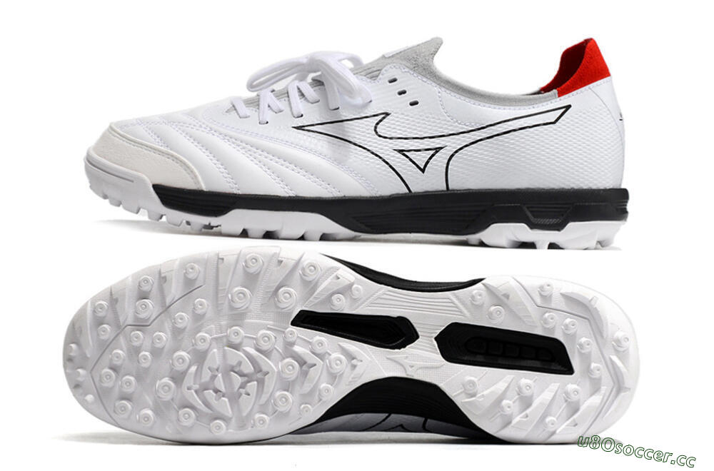 Men's Mizuno Morelia Neo Sala β Japan TF Artificial Turf Low-Tops Football Shoes - White/Black/Red 1